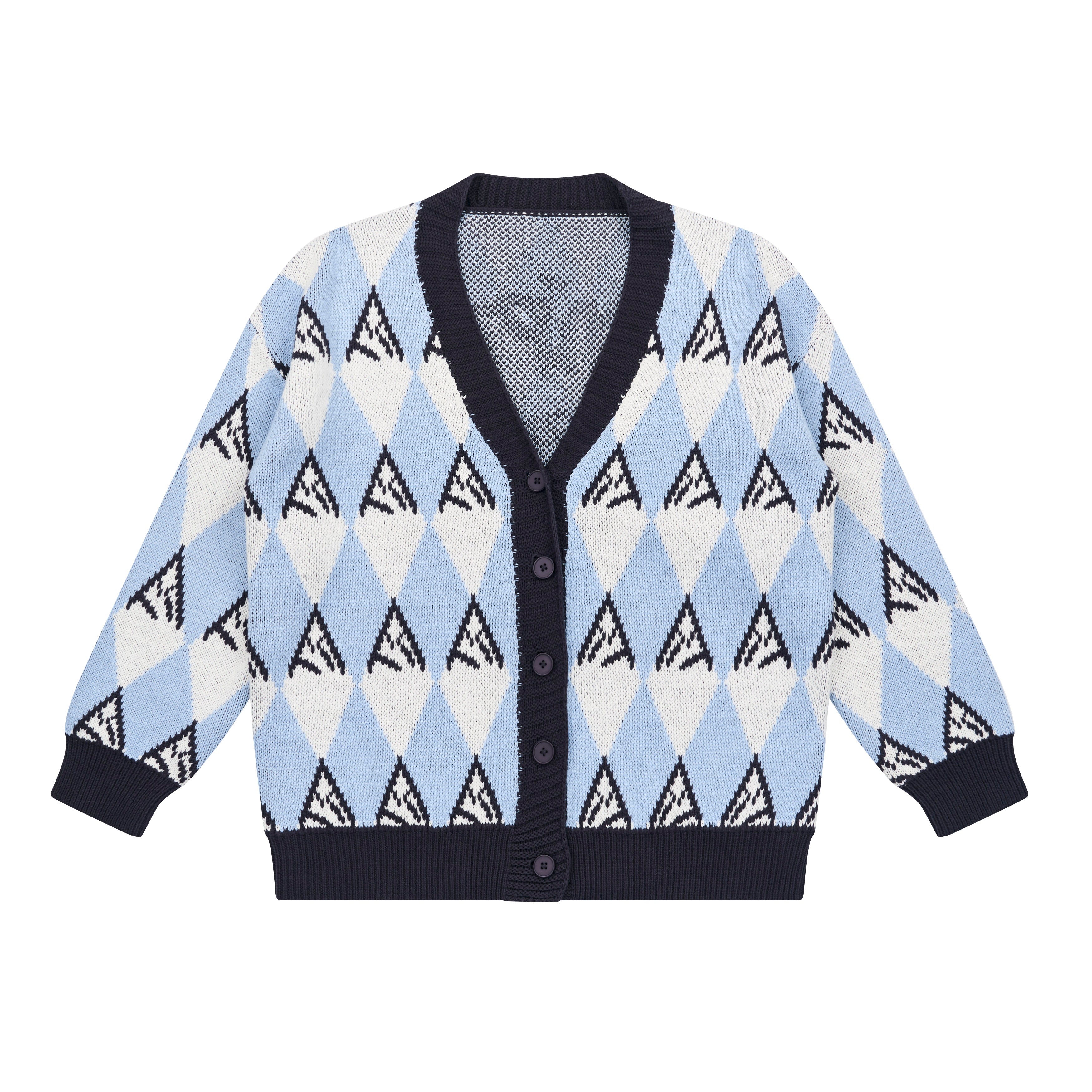 EMPTY REFERENCE Snow Mountain Stitching Cardigan