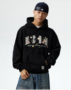 MEDM Mini Patchwork Floral Embroidered Hoodie