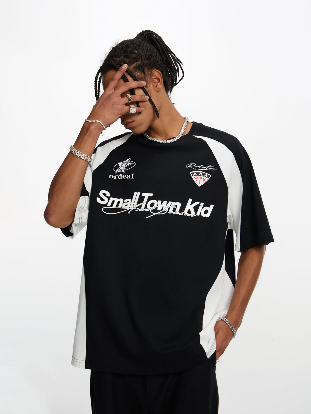 STK SmallTownKid Patchwork Racing Screen Printed Soccer Jersey