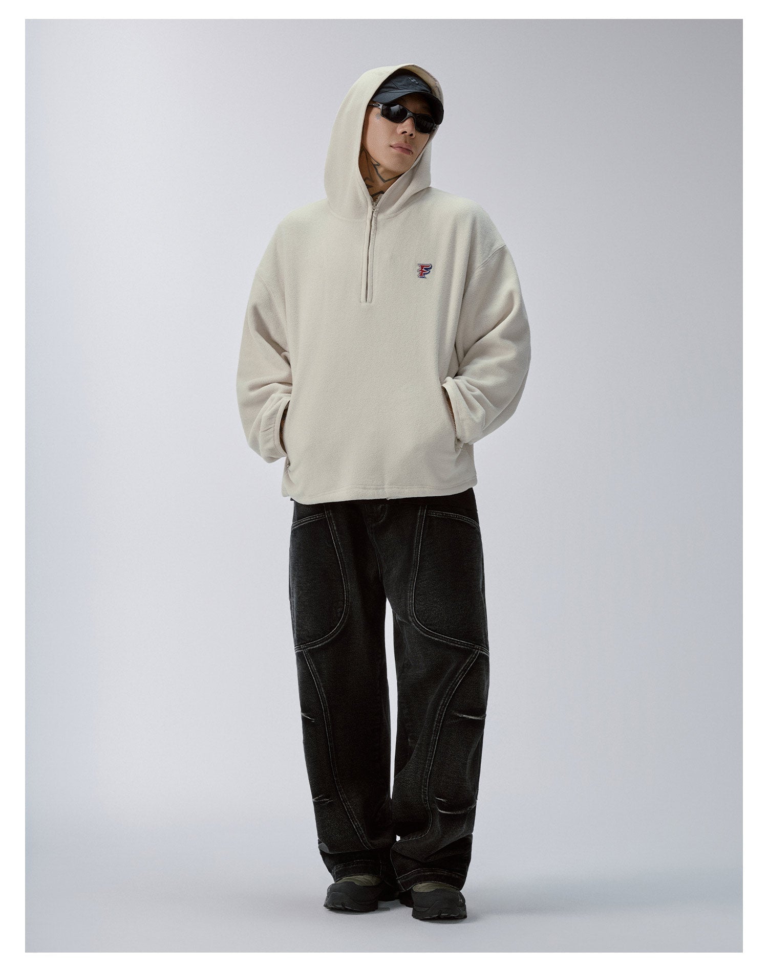 F2CE Fleece Half Zip Pullover Hoodie