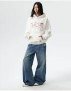 MEDM Mini Patchwork Floral Embroidered Hoodie
