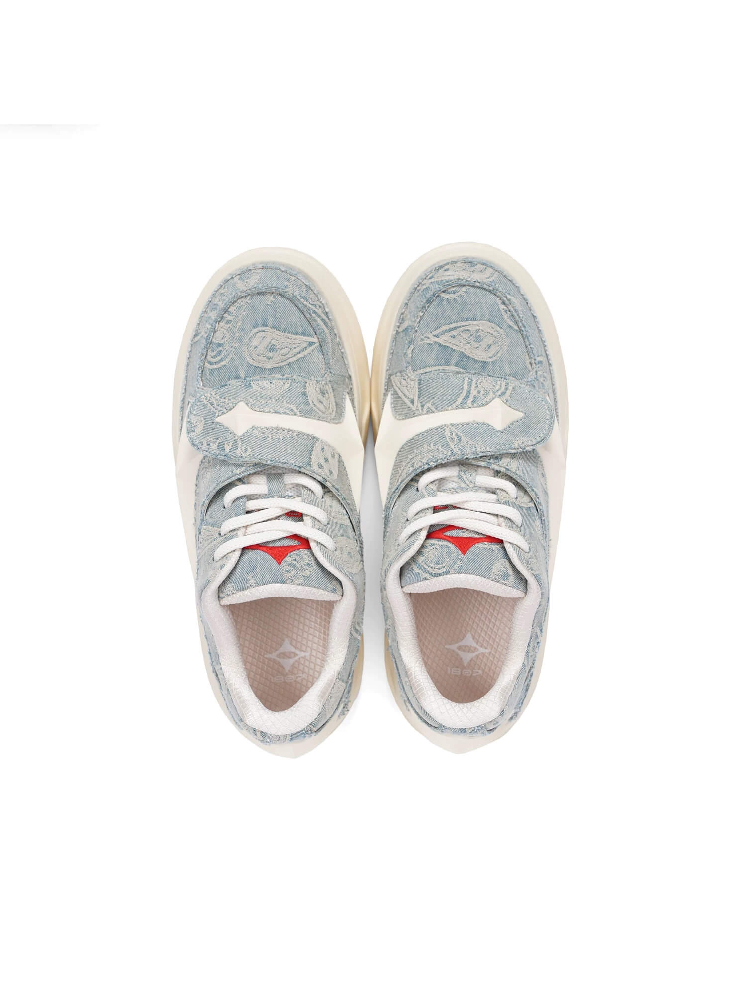 1807 INF-002 Paisley Star Straps Chunky Sneakers