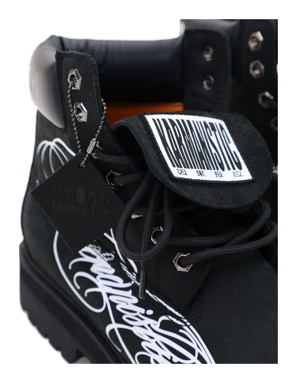 KARMANISTIC Nubuck Leather Embroidered Work Boots