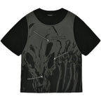 VENTUREK Double Layer Multi Zipper Destroyed Tee