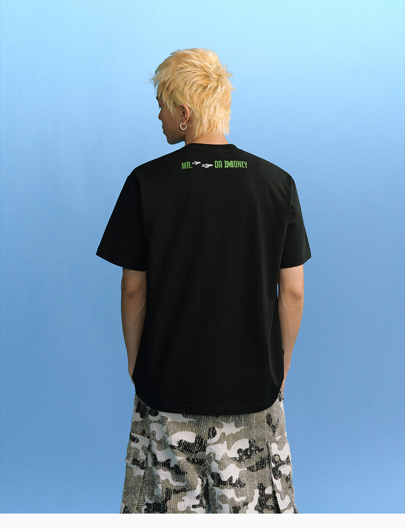 MEDM Cat Ear Hat Puppy Balloon Print Tee
