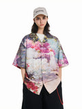 Harsh and Cruel Oil Painting Garden Cuban Shirt