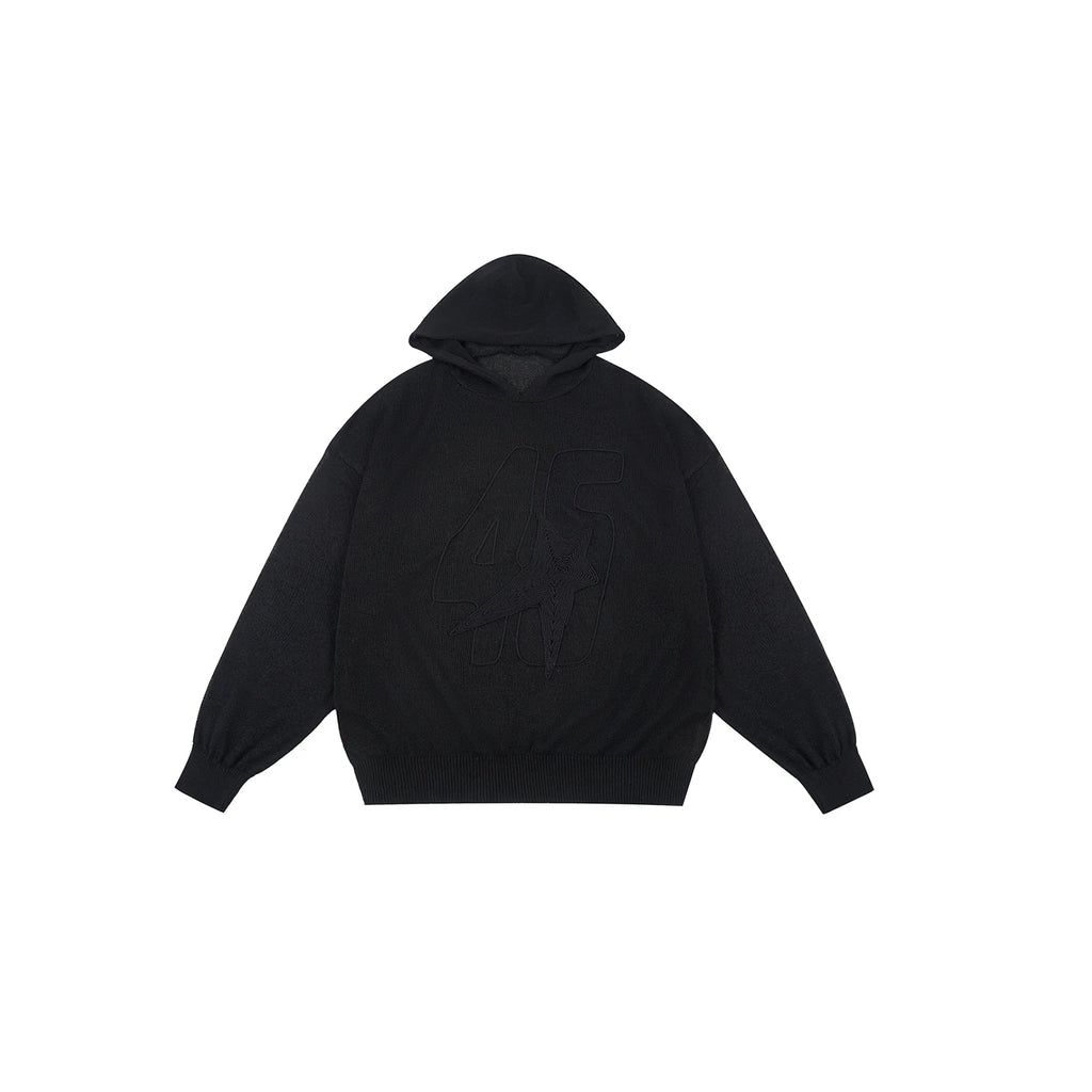 S45 Star Logo Mesh Knit Hoodie