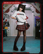 MEDM x EVA NEVER END Mixed Embroidery Print Logo Tee