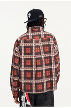 Small Town Kid Cross Logo Original Plaid Full-Print Long Sleeve Shirt