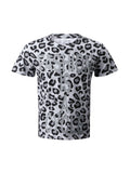KARMANISTIC Leopard Print Slim Fit Stretch Tee