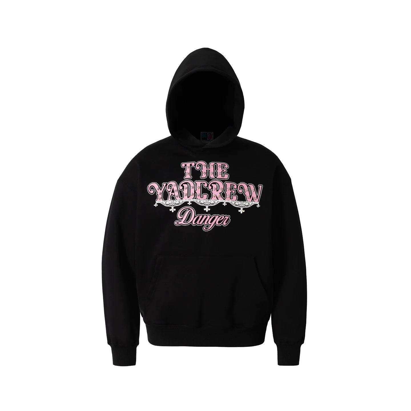 YADcrew Star Studs Logo Print Hoodie