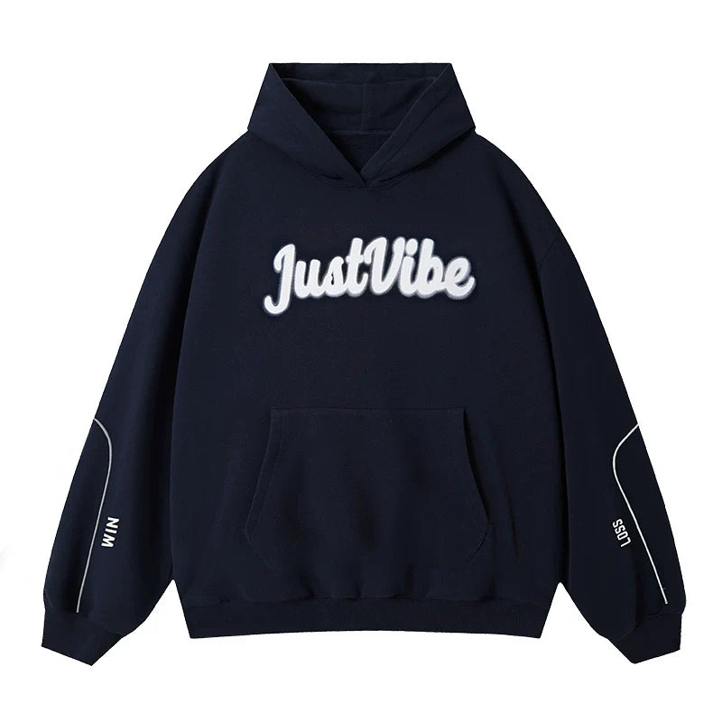 JUST VIBE Phantom Logo Reflective Line Hoodie