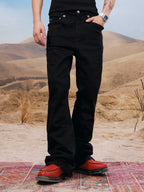 YADcrew Basic Stretch Rivet Flared Jeans