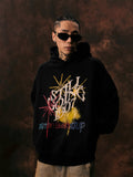 1807 Firework Printed Rhinestone Hoodie