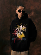 1807 Firework Printed Rhinestone Hoodie