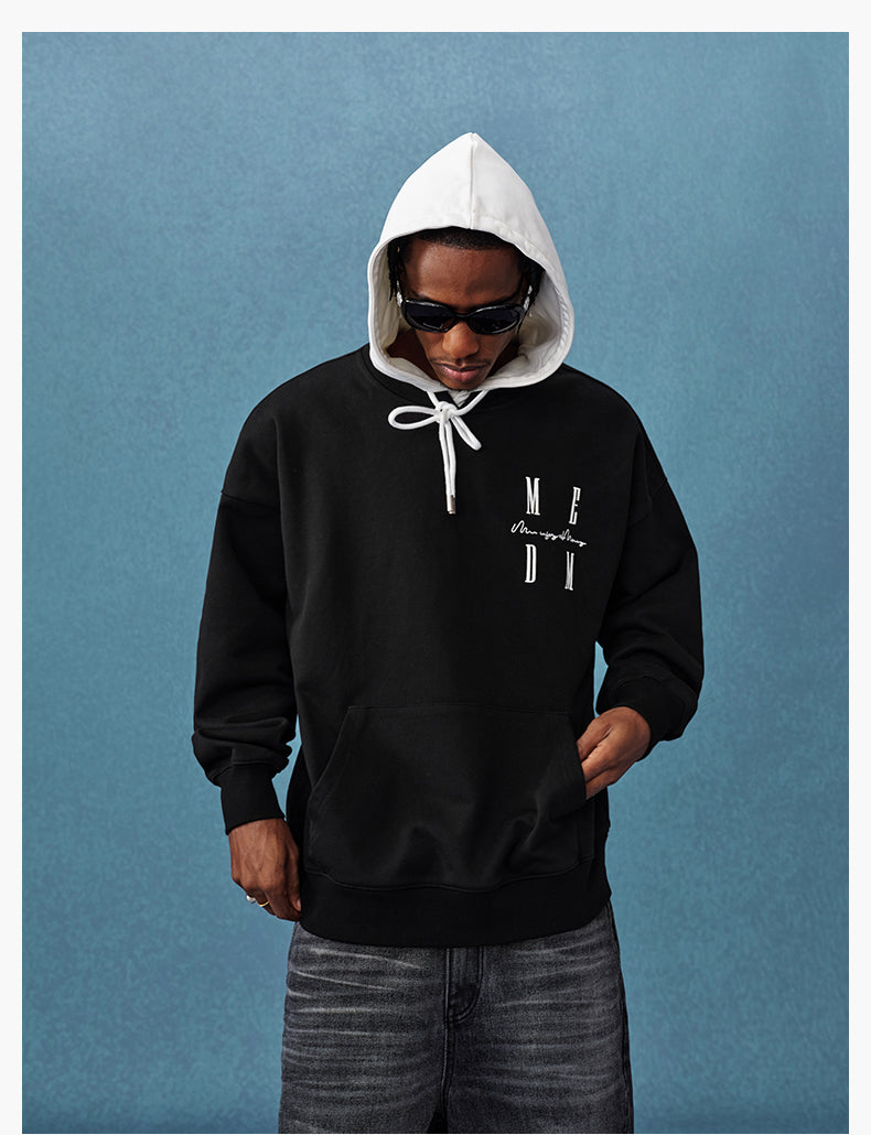 MEDM Layered Look Color Block Hoodie