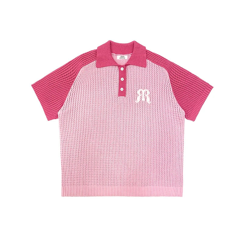 EMPTY REFERENCE Raglan Sleeve Knit Polo
