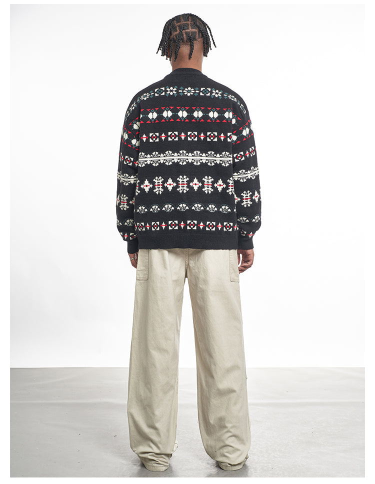 F3F Select Snowflake Button Knit Cardigan