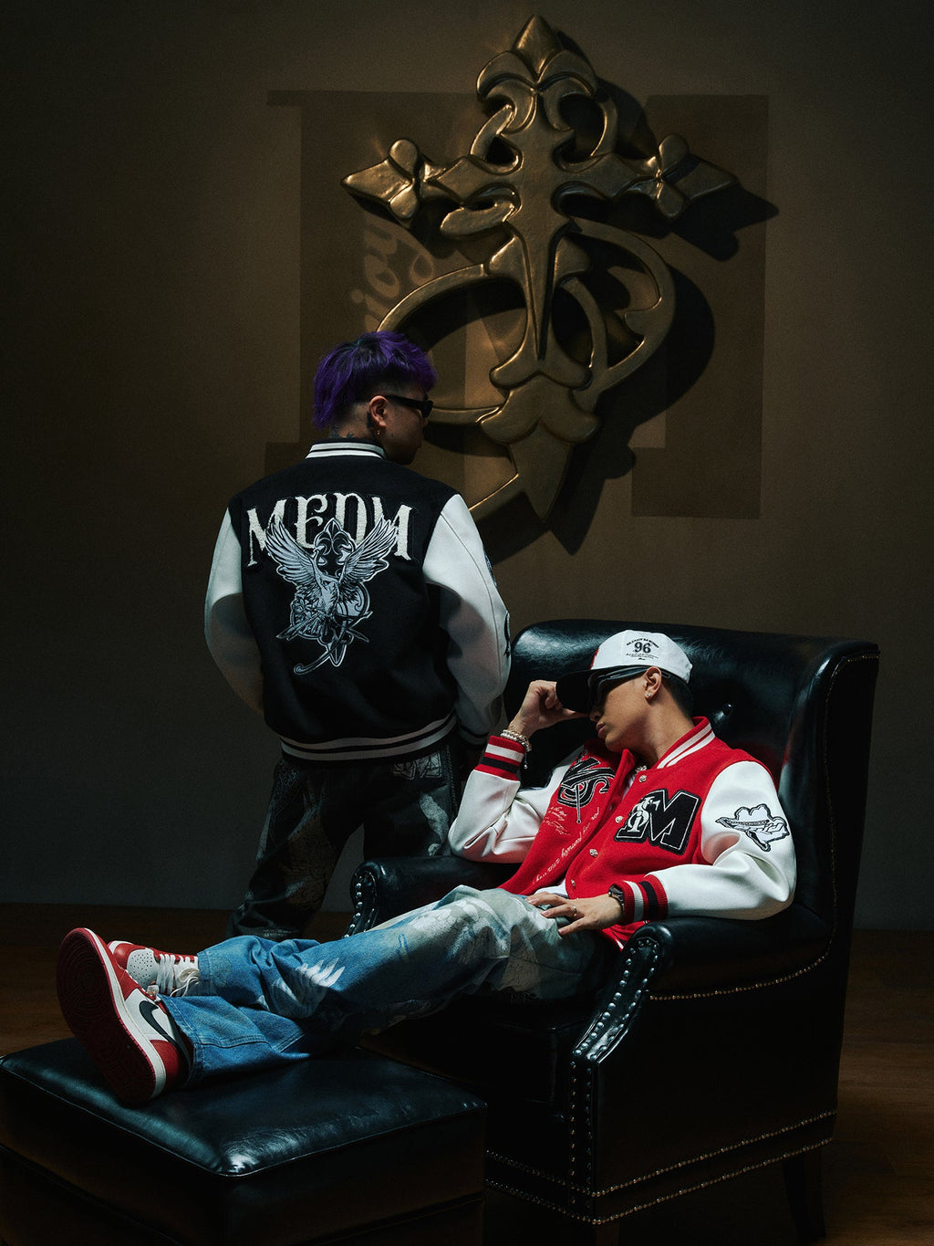MEDM x STK Patch Embroidery Varsity Jacket