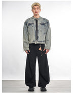 F3F Select Metal Decoration Washed Denim Jacket
