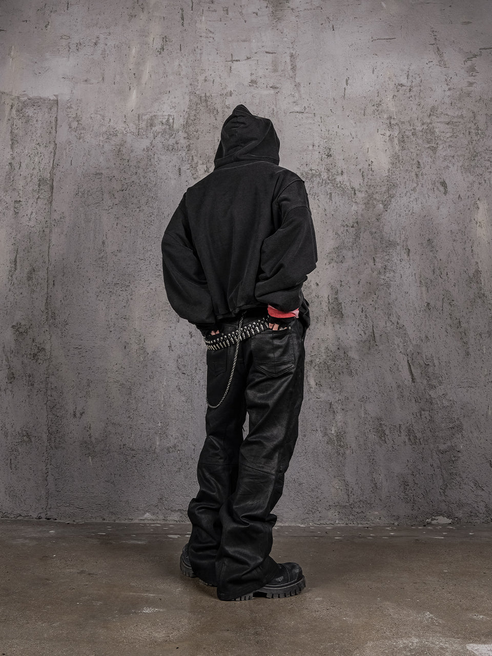 UNDERWATER Dust Black Deconstructed Destruction Hoodie