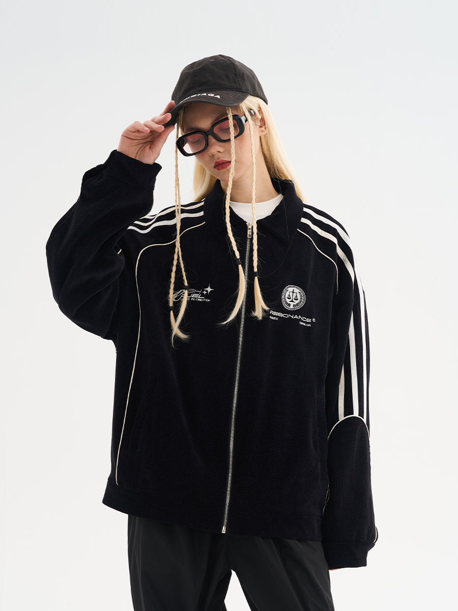 Harsh and Cruel Striped Loose Corduroy Jacket