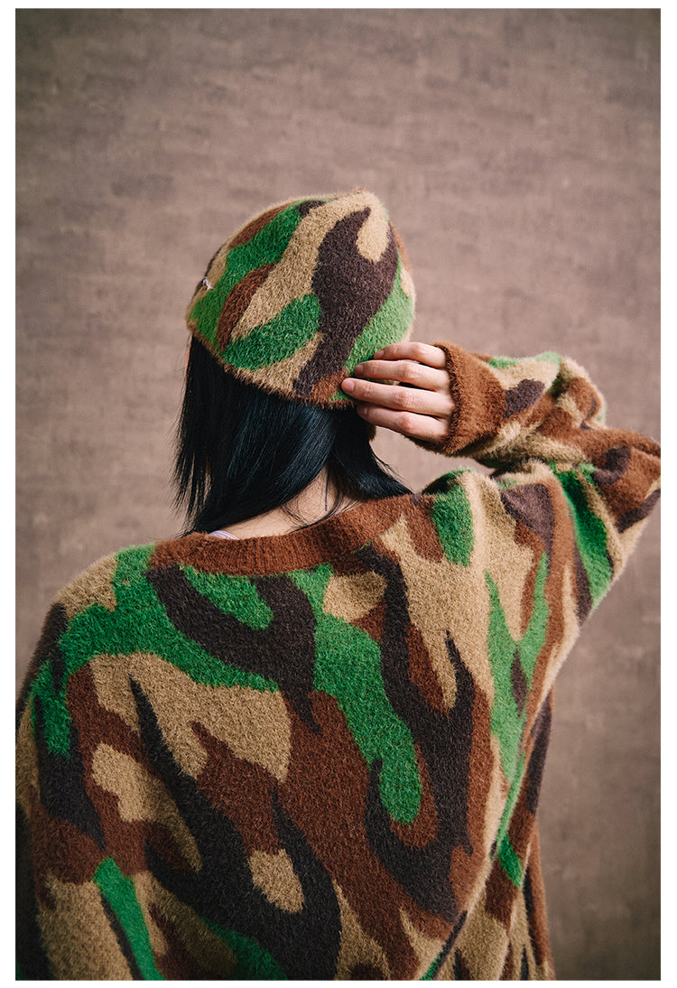 Remedy Flame Camouflage Knit Sweater