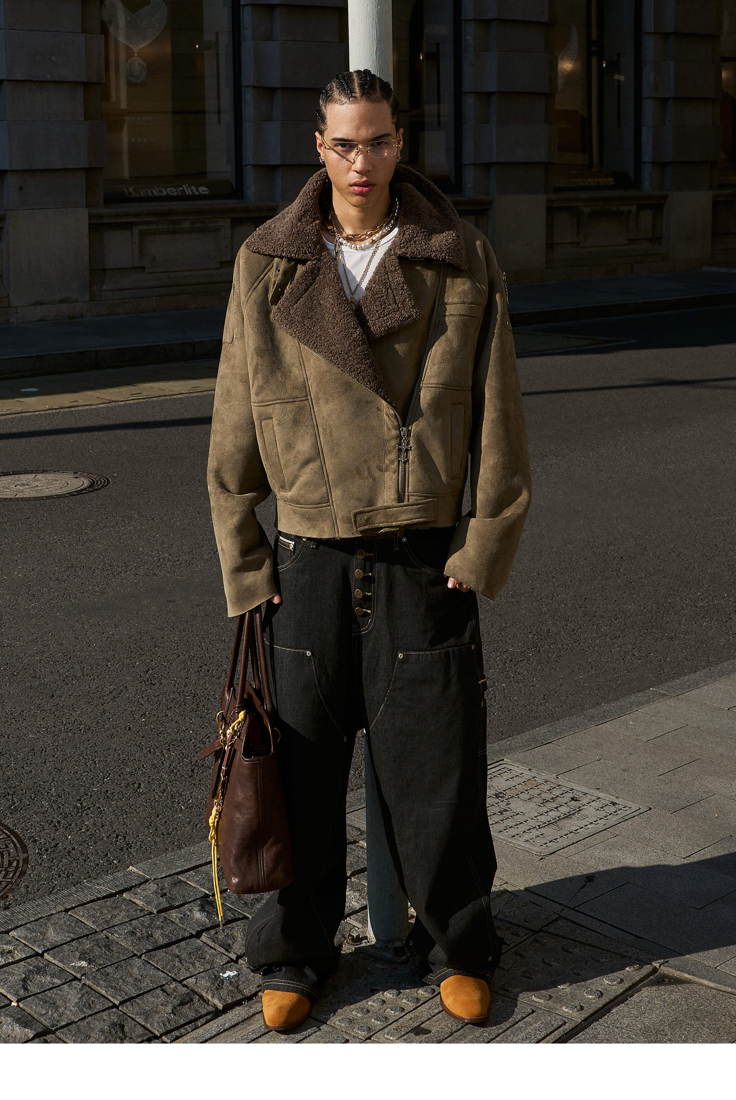 STEEPC Suede Shearling Jacket