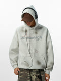 JHYQ Star Rivets and Letter Print Hoodie