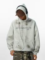 JHYQ Star Rivets and Letter Print Hoodie