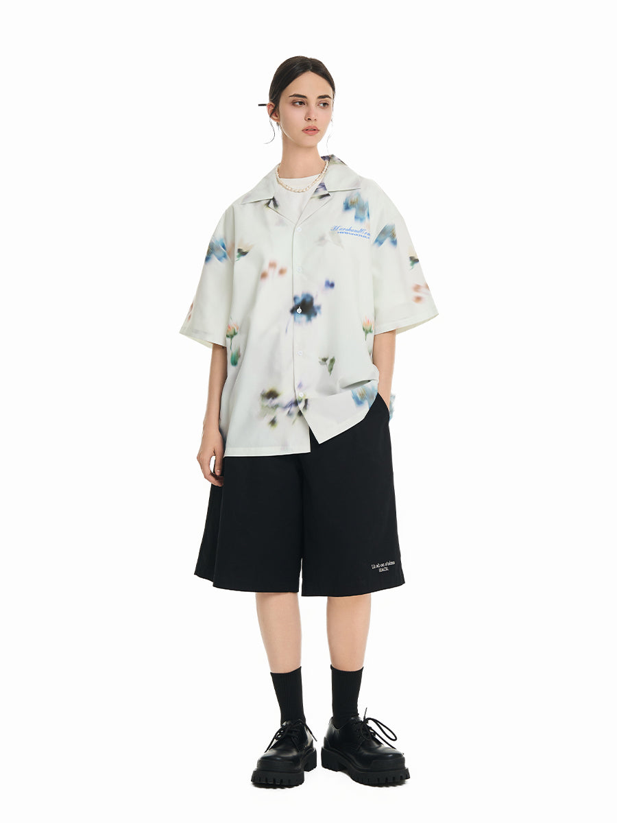 Harsh and Cruel Floral Oil Painting Cuban Shirt
