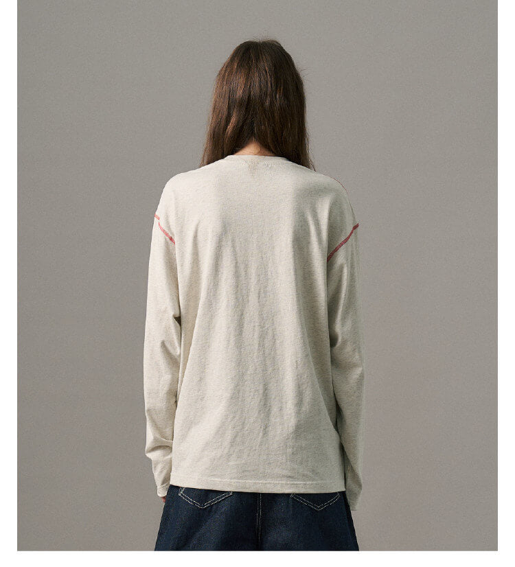 S45 Reverse Stitch Small Logo Long Sleeve Tee
