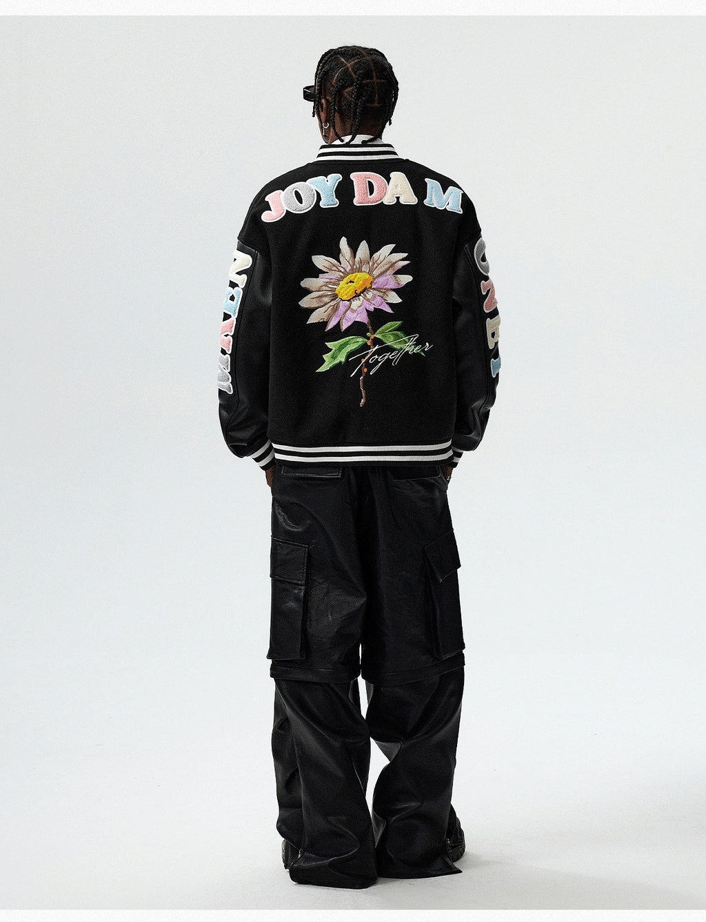 MEDM Daisy Floral Varsity Jacket