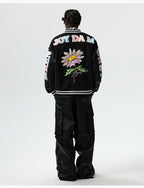 MEDM Daisy Floral Varsity Jacket