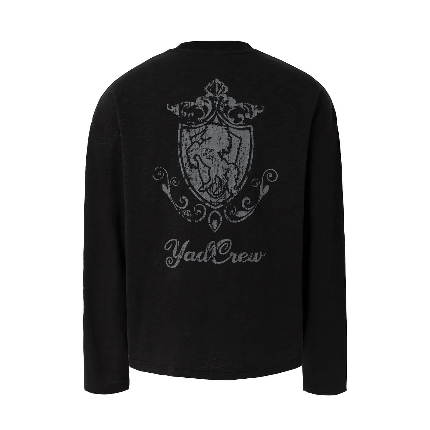 YADcrew Horse Vintage Print Long Sleeve Tee
