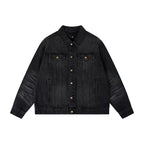 1807 Cat Whiskers Washed Black Denim Jacket