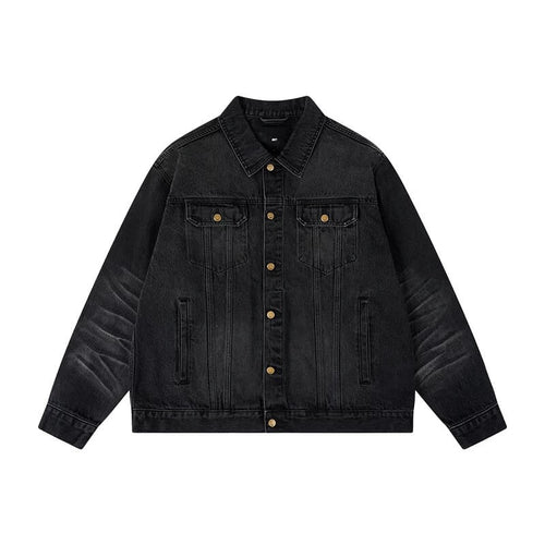1807 Cat Whiskers Washed Black Denim Jacket