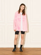 EMPTY REFERENCE Pink Portrait Long Sleeve Shirt