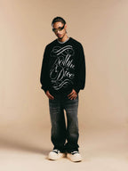 1807 ROLLTHEDICE Vintage Printed Distressed Knit Sweater