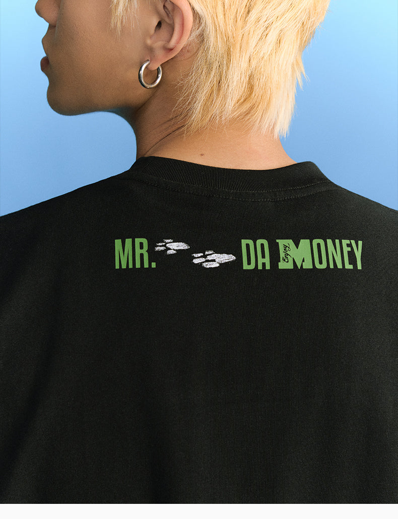 MEDM Cat Ear Hat Puppy Balloon Print Tee