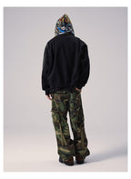 Remedy Badge Print Hood Zip Up Hoodie