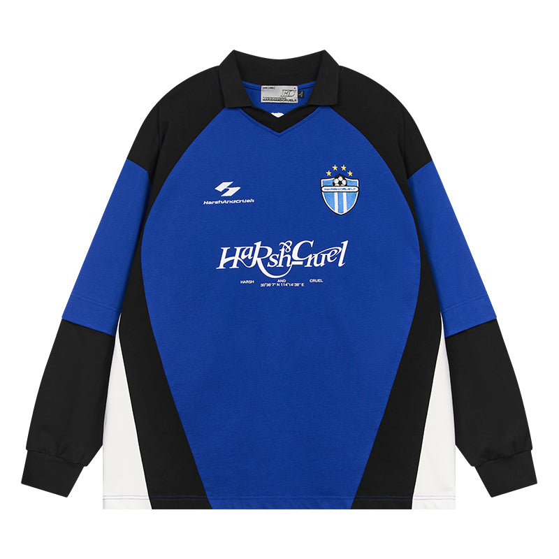 Harsh and Cruel Retro Stitching Two Pieces L/S Jersey