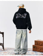 MEDM Ethnic Paisley Flower Embroidered Hoodie