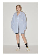 EMPTY REFERENCE Stripes Structured Long Sleeved Shirt