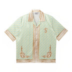Small Town Kid 3D Digital Print Satin Cuban Shirt Set