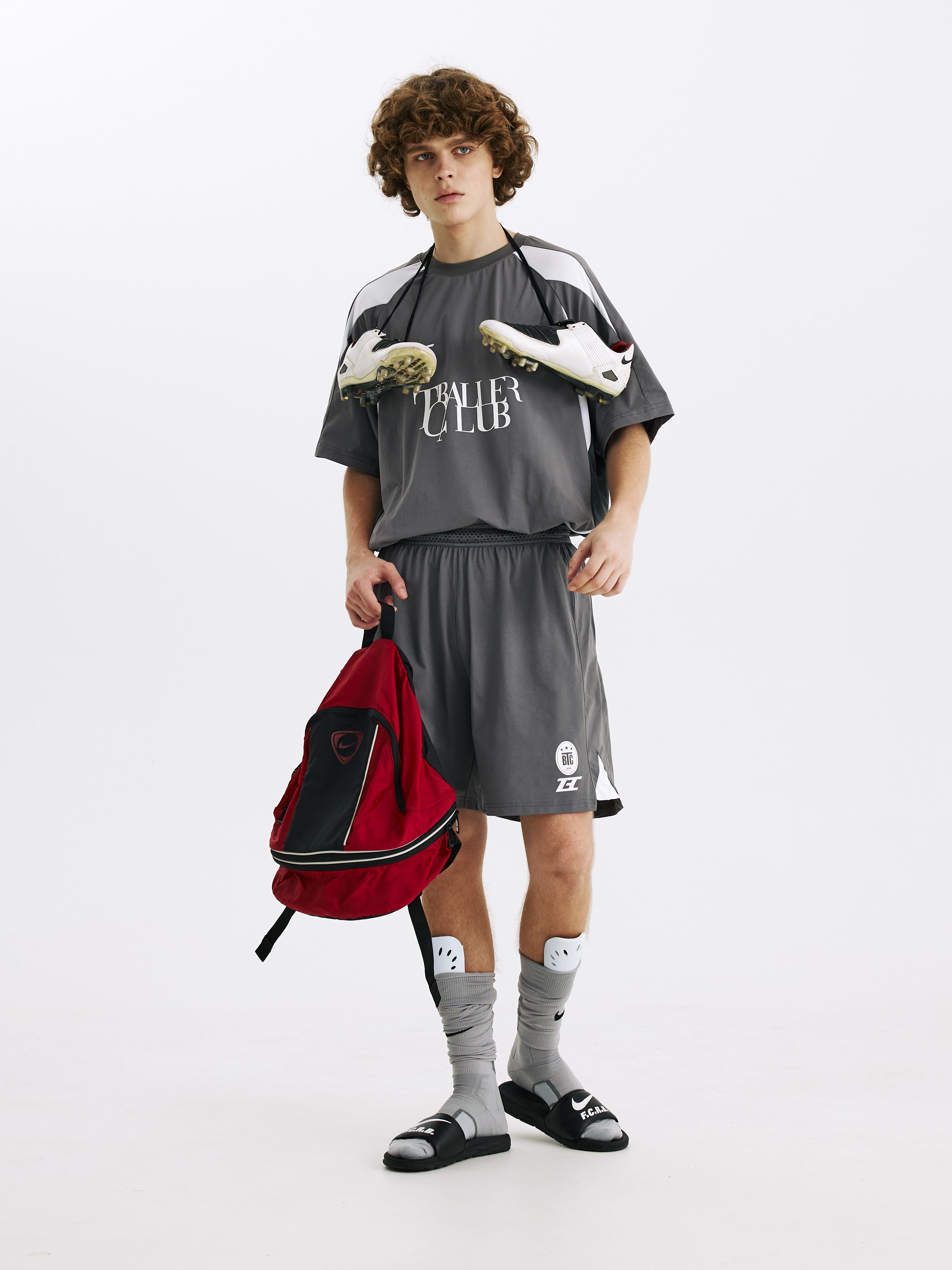 TBALLER Mesh Patchwork Color Blocking Soccer Jersey