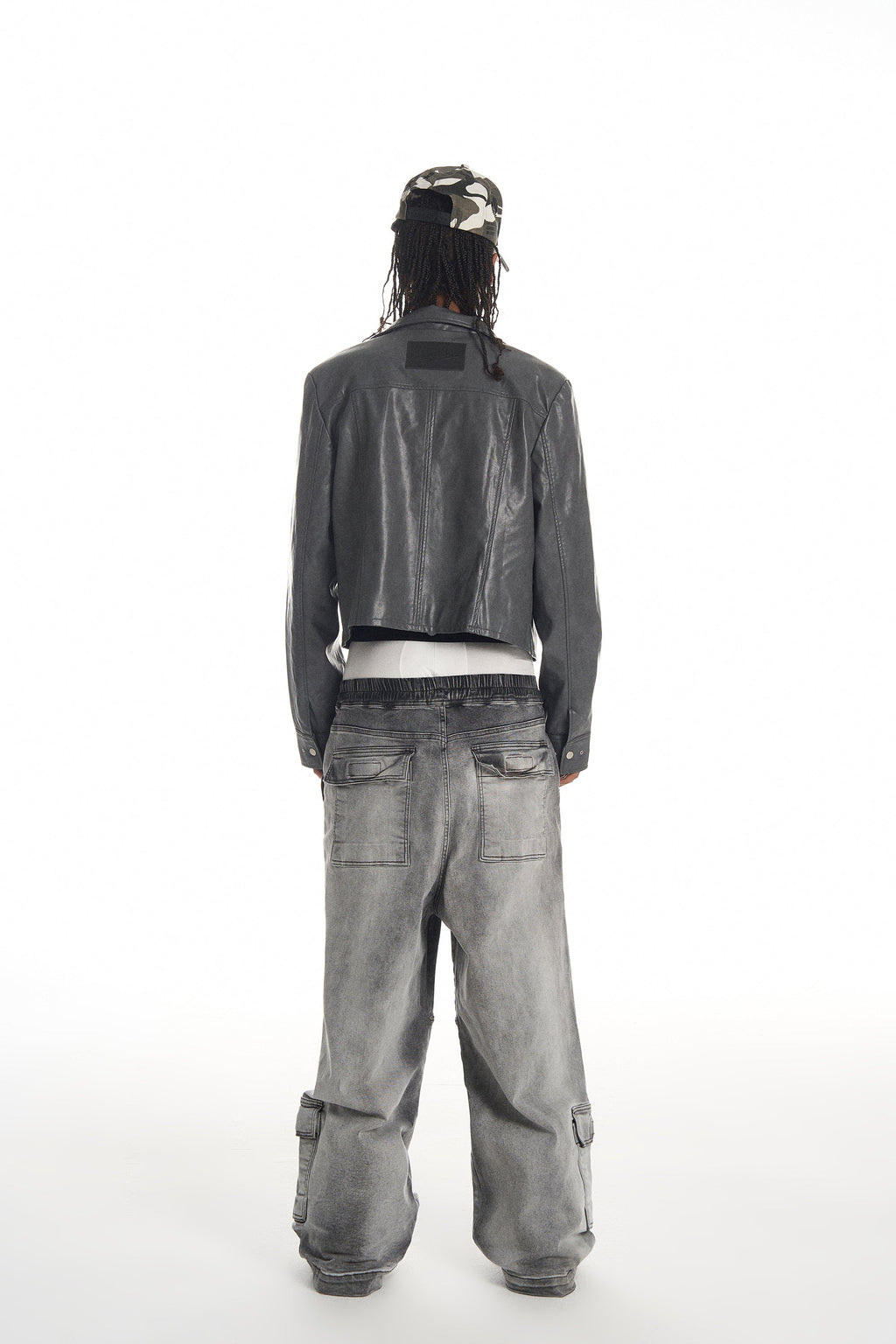 KARMANISTIC Racing Short Leather Jacket
