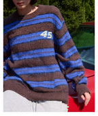 S45 Striped Pearl Brushed Knit Sweater