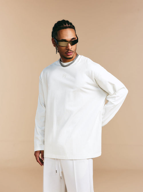 1807 Glossy Logo Print Long Sleeve Tee