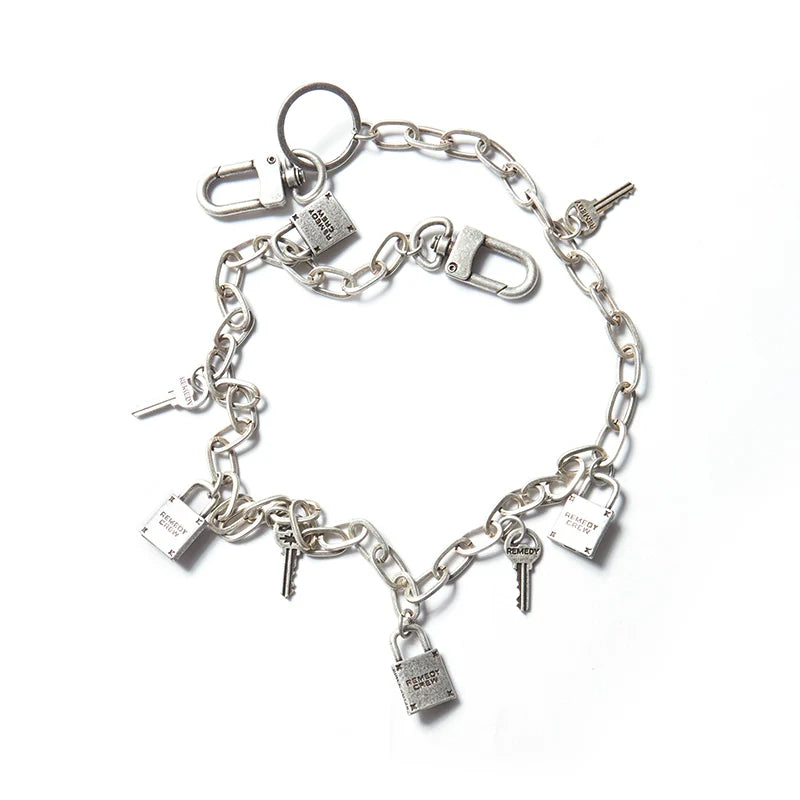 Remedy Key Lock Metal Wallet Chain